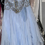 Tony Bowls  Light Blue Satin Dress Photo 0