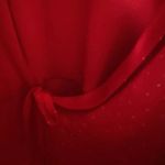 Kensie  Red and White Dot Wrap Blouse Size Extra Small Photo 5