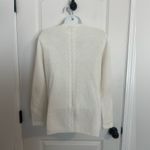 Vtg British Vogue Wintuk Cable Knit Cardigan flaw shown in pic fisherman White Size M Photo 2
