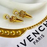 Givenchy Couture Gold & Crystal Dangle Earrings Photo 0