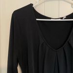 NWOT | New‎ York & Company women’s black stretch cinched long sleeve blouse XL Photo 1