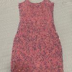 Lucy in the Sky Pink Iridescent Sequin Dress Photo 0