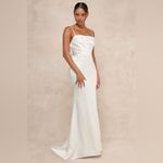 Lulus LULU’S Lovely Endearment White Satin Sleeveless Backless Maxi Dress Photo 2