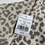 American Eagle  Outfitters Blouse Top Womens Medium Beige V-Neck Leopard Pullover Photo 3