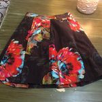 Trina Turk  NWOT Women's Brown Floral Bright Blouson Skirt - Size 6 Photo 0
