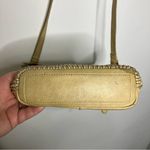 Anthropologie Vilenca Holland cream woven leather crossbody purse 9.5” x 7.5” Tan Photo 9