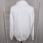 Le lis White 'Bride' Embroidered Quarter Zip Sweatshirt-Medium Photo 1