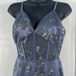 Dear Moon  Juniors' Sequined Illusion Lace-Up-Back Corset Gown Size 5 NWOT Photo 2