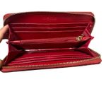Bebe  Red Zip Around Wallet Photo 4