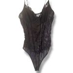 NWOT Black Lace & Mesh Lingerie Bodysuit w/Adjustable Straps – Sexy&Elegant XL Photo 2