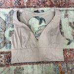 FP Movement Free People It’s An Illusion Crop Lined Zip Pink Sports Bra Top Sz M Size M Photo 1