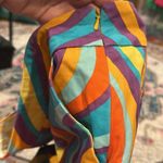 LoudMouth Rainbow Mojo Splash Colorful Striped Retro Golf Skirt Skort Shorts 2 Blue Size M Photo 5