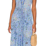 Poupette St. Barth Nana Maxi Dress in Blue Toulon Size Small Photo 0