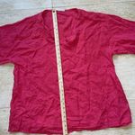 Bryn Walker Women's  100% Linen Bell Sleeve Pullover Top Made In USA‎ Pink Large Photo 4