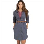 prAna Yarrow Dress Long Sleeved Shirt Grey Organic Cotton Size Small Photo 2