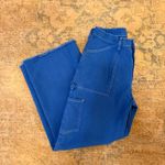 LIONESS EUC Blue Miami Vice Cargo Jeans with Frayed Hem Photo 4