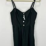 Madewell Sleeveless Wide Leg Jumpsuit 100% Linen Black Pockets Flowy US 12 NWT Photo 8