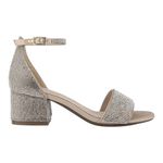 Sugar Noelle Women's Rhinestone Ankle Strap Block Heel Sandals Size 8M New Tan Photo 2