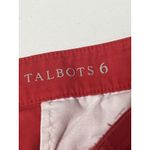 Talbots Woman’s Bright Red The Weekend Chino Ankle Pant In Size 6 Holiday Career Photo 4