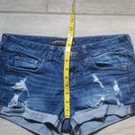 EXPRESS Rolled Hem Distressed Jean Shorts Photo 5