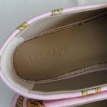 Versace  Baby Pink Gold Chain Graphic Print Canvas Espadrilles Photo 8