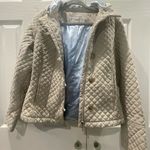 Calvin Klein  Cream Jacket with Light Blue Lining Photo 5