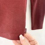 TNA by Aritzia Brick Red Waffle Knit Turtleneck Thermal Top sz Small Long Sleeve Photo 2