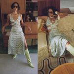 For Love & Lemons  Yori Cut out midi Dress Size XS Boho Retro Festival Artsy Photo 7