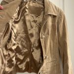 Jacqueline Ferrar Suede Leather Jacket Tan Petite Small Button Front Pockets Photo 6