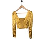 Intermix  Gold Vivienne Satin Corset Top‎ Photo 6