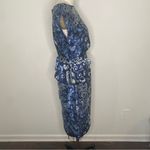 Dorothy Perkins Vintage Peplum MIDI Floral Silky Dress US 6 Photo 2