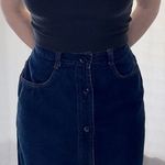 Vintage 70s Sears Denim Button Down Midi Skirt Photo 0