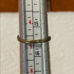 Vintage Silver Tone & Gold Tone alloy Mother of Pearl Ring Size 4 3/4 Photo 6