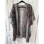 Millau Boho Short Sleeve Kimono Blue Photo 1