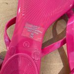 Ivanka Trump Pink Jelly Thong Sandals with Rhinestone Bow Accent Photo 3