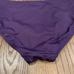 Lands End Womens Solid Purple Banded Bikini Swim Suit Bottom Brief Size 10 Photo 2