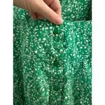 NWT Mackenzie & James Green White Floral Ruffle Blouse M Cottagecore Top Size M Photo 2