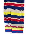 Hot & Delicious  womens medium multi-color striped maxi dress snap button skirt Photo 2