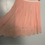 Tahari NWT  100% Silk Turtledove Floral Eyelet Swing Skirt Pink Women’s Size 8 Photo 2