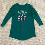 Xhilaration Express Your Elf Christmas Holiday Santa Long Sleeve Dress Pajamas Photo 6