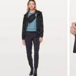 Lululemon  Pack It Up Jacket in black/camo with hood size 2 Photo 4