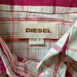 Diesel  Plaid Collared Button-Front Mini Shirt Dress Photo 4