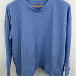 Aerie Long Sleeve Oversize Sweatshirt Women's Blue Split Side Soft Medium Photo 0