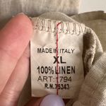 Rosemarine 100% linen ruffle sleeve dress tan size XL Photo 2