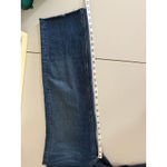 Old Navy  Extra High Rise Sky-Hi Wide Leg Jeans Raw Edge Hem Dark Wash 0 Photo 5
