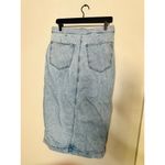 Madewell  Light Blue Denim 100% Cotton Mid-Length Cut Wrap Midi Skirt Size 29 Photo 5