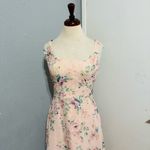 Marchesa Notte Bridesmaid Women Pink Floral Backless Sleeveless Dress Size 2 Photo 3