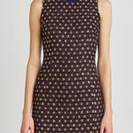 Brooks Brothers Black and Cream Sleeveless Checkered Knit Mini Dress. Size-0 Photo 0