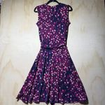 Leota Sleeveless Floral Wrap Dress Pink Navy Fit & Flare Stretch Size M RN143786 Photo 9