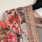 Anthropologie Ranna Gill Lace Rose Boquet Floral Asymmetrical Hem Dress Sz 4 Photo 4